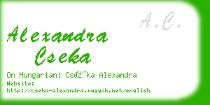 alexandra cseka business card